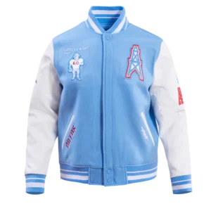 Houston Oilers Retro Classic Rib Wool Varsity Jacket