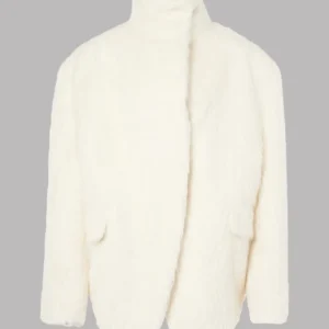 Jennifer Lopez White Fur Jacket