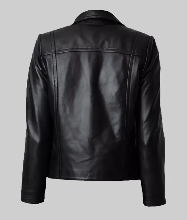 Law & Order Maura Tierney Black Leather Jacket