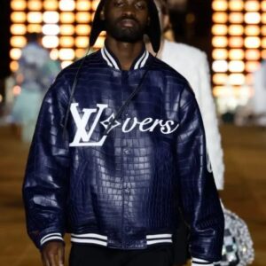 Mens Louis Vuitton Vers 2024 Blue Varsity Jacket