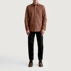 Haven Matte Brown Leather Shirt