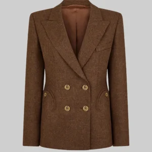 Morena Baccarin Brown Wool Blazer