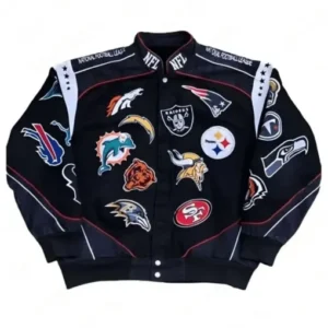 NFL All Teams Black Bomber Jacket