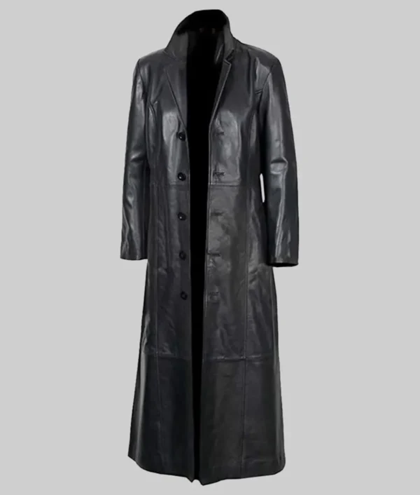 Peaky Blinders Rebecca Ferguson Black Leather Coat