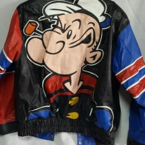 Popeye The Sailor Man Leather Jacket