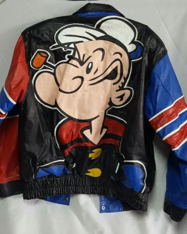 Popeye The Sailor Man Leather Jacket