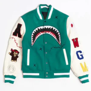 Robert Phillipe We Killed Ape Blue And White Varsity Jacket