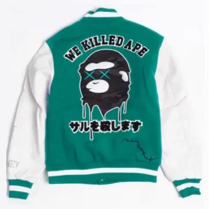 Robert Phillipe We Killed Ape Blue And White Varsity Jacket