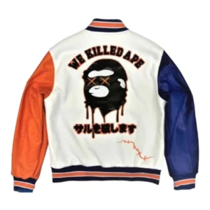 Robert Phillipe We Killed Ape Colorblock Varsity Jacket