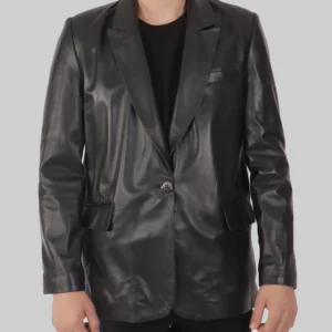 Ron Mens Black Leather Blazer