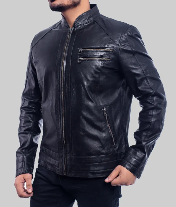 Virgo Black Leather Jacket