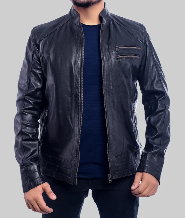 Virgo Black Leather Jacket