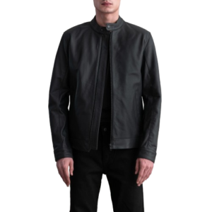 Zen Matte Black Leather Biker Jacket