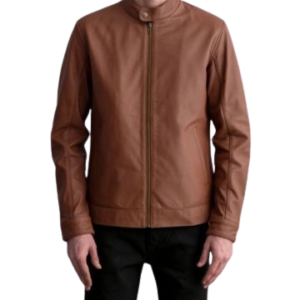 Zen Matte Brown Leather Biker Jacket