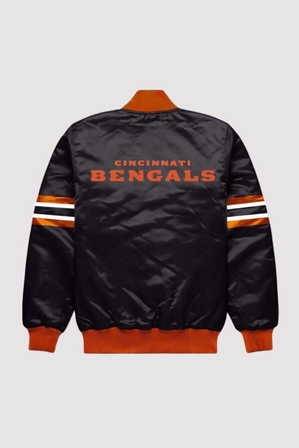 Cincinnati Bengals Button Down Black Varsity Jacket