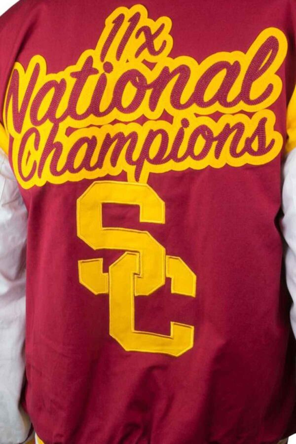 USC Trojans Cardinal 11x National Champions Varsity Jacket