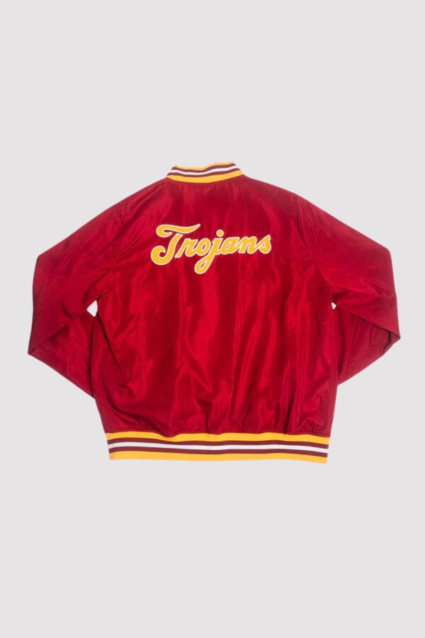 USC Trojans Script Logo Bomber Red Jacket