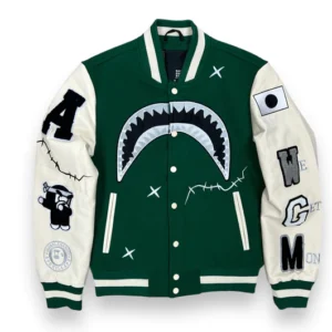 Robert Phillipe We Killed Ape Green Varsity Jacket