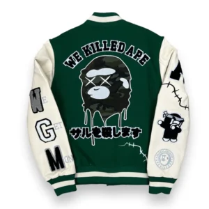 Robert Phillipe We Killed Ape Green Varsity Jacket