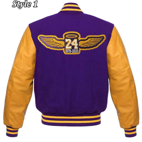 Los Angeles Lakers NBA Purple and Yellow Letterman Jacket