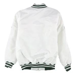 Michigan State Spartans White Varsity Satin Jacket