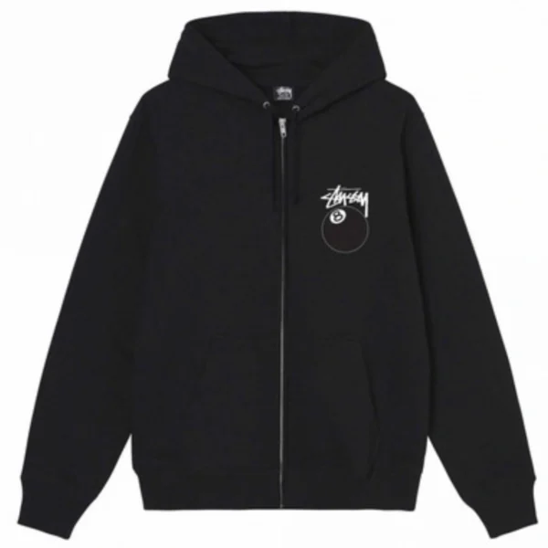 8 Ball Zip Black Hoodie