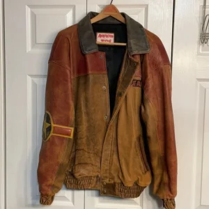 Authentic Vintage Snoopy Leather Bomber Jacket