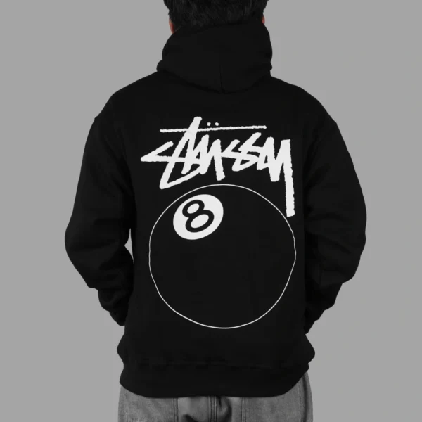 Stussy 8 Ball Unisex Black Hoodie