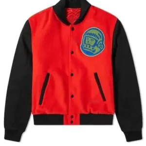 Bbc Mountain Logo Red Varsity Jacket