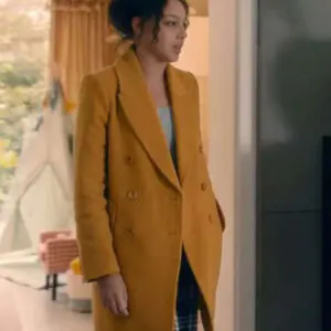 Fool Me Once S01 Eva Finn Yellow Wool Coat