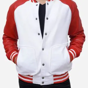 Mens Wool Blended Varsity Baseball Letterman Jacket