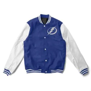 Tampa Bay Lightning Blue And White Varsity Jacket