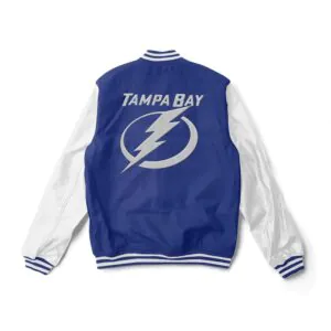 Tampa Bay Lightning Blue And White Varsity Jacket