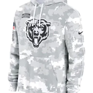 Chicago Bears Salute To Service Camo 2024 Hoodie