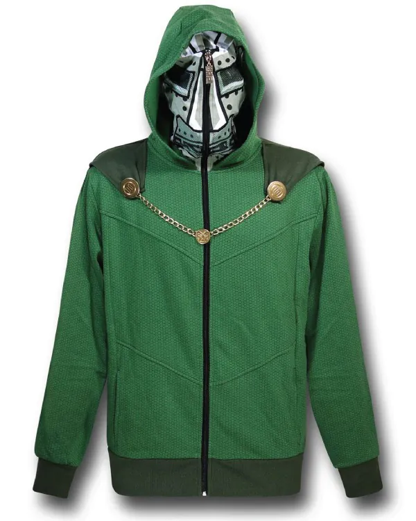 Doctor Doom Masked Costume Hoodie