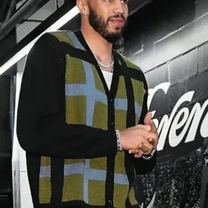 NBA Finals 2024 Jayson Tatum Plaid Cardigan