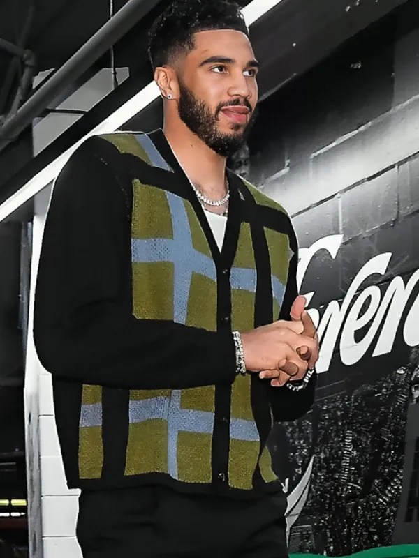 NBA Finals 2024 Jayson Tatum Plaid Cardigan