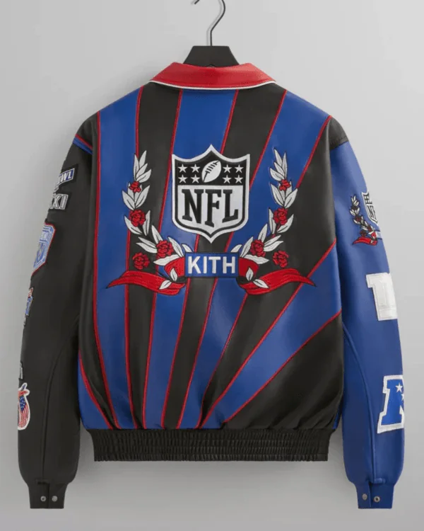 Kith x Jeff Hamilton NFL Giants Leather Varsity Jacket