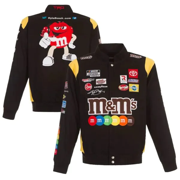 Kyle Busch M&Ms Full-Snap Twill Jacket