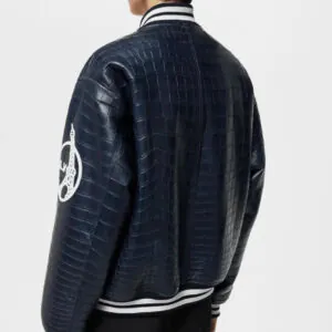 Mens Louis Vuitton Vers 2024 Blue Varsity Jacket