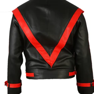 Michael Jackson Thriller Red & Black Leather Jacket