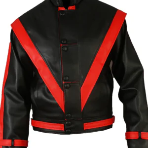 Michael Jackson Thriller Red & Black Leather Jacket