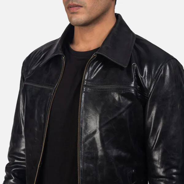 Mystical Black Leather Jacket - Image 3