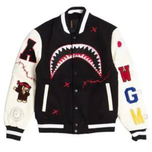 Robert Phillipe We Killed Ape Black Wool Varsity Jacket