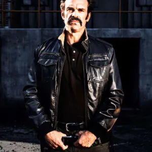 Steven Ogg The Walking Dead Black Leather Jacket