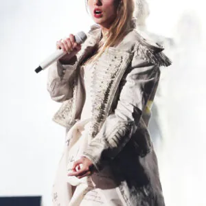 Taylor Swift Paris Eras Tour White Fringe Coat