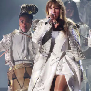 Taylor Swift Paris Eras Tour White Fringe Coat