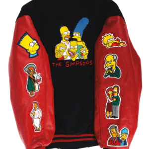 The Simpsons Varsity Wool Leather Jacket