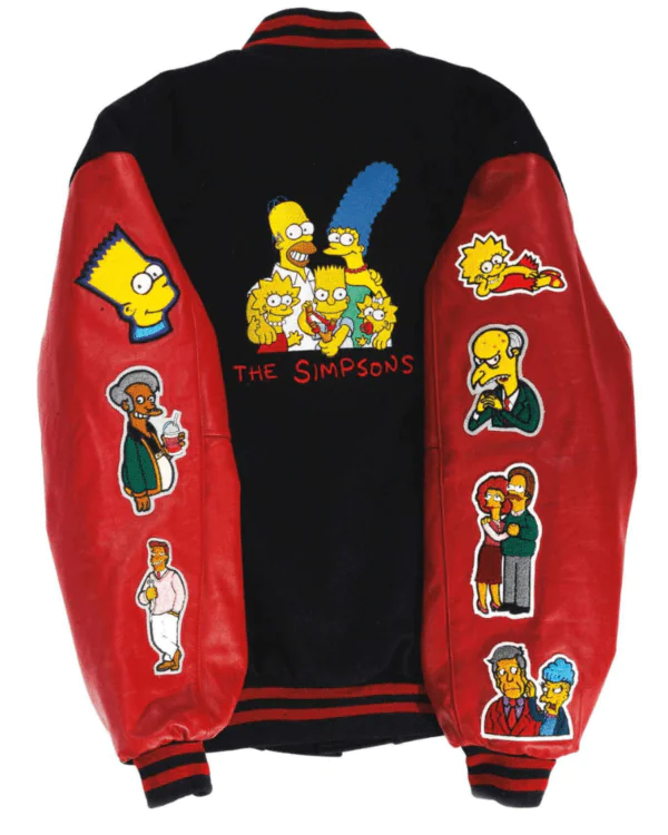 The Simpsons Varsity Wool Leather Jacket