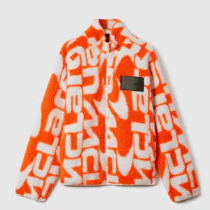 Ulster McLaren F1 Zip-Through Papaya And White Fleece Jacket